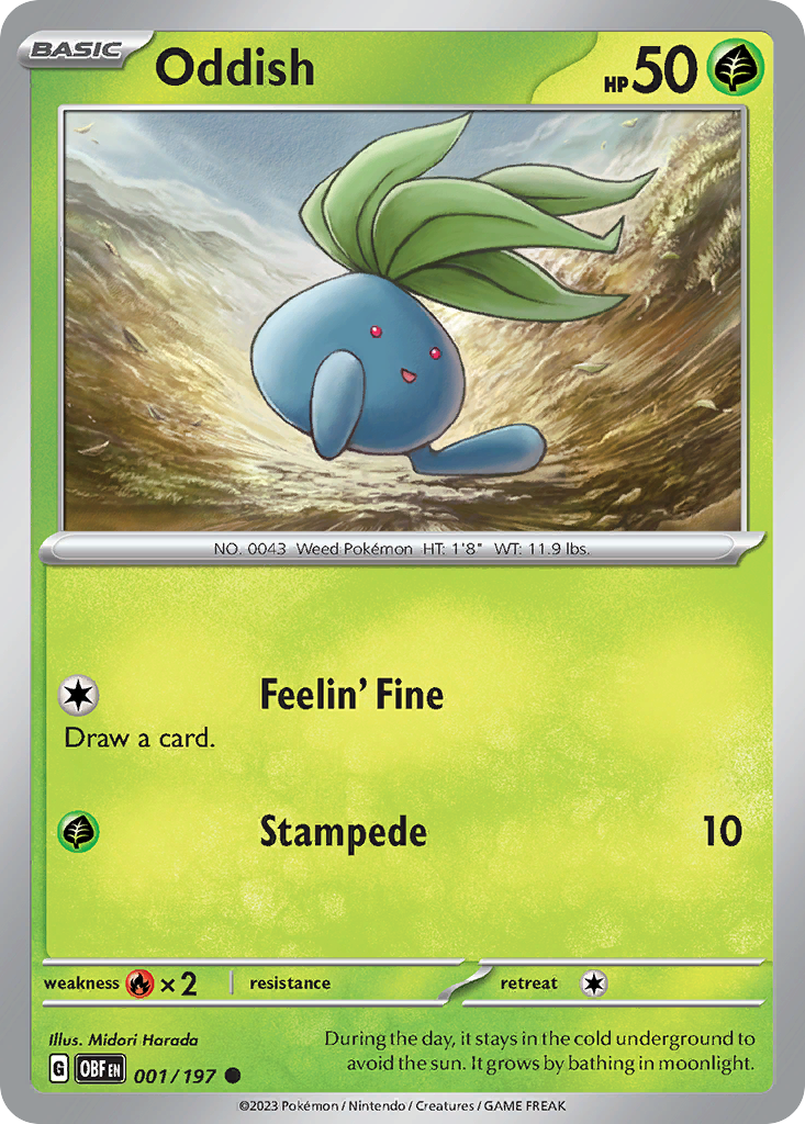 Obsidian Flames Oddish #1/197